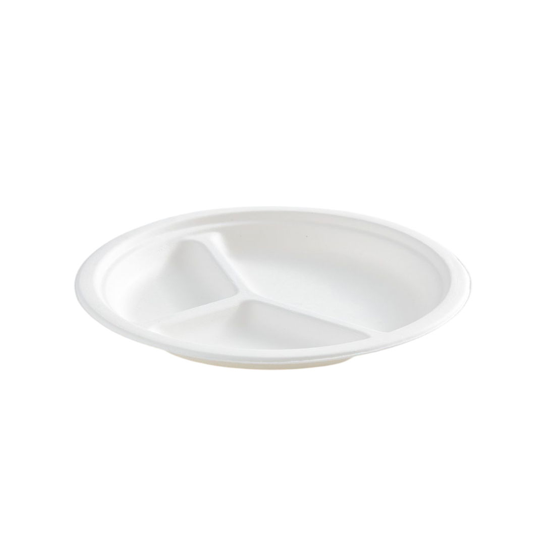PLATO REDONDO CON COMPARTIMENTOS