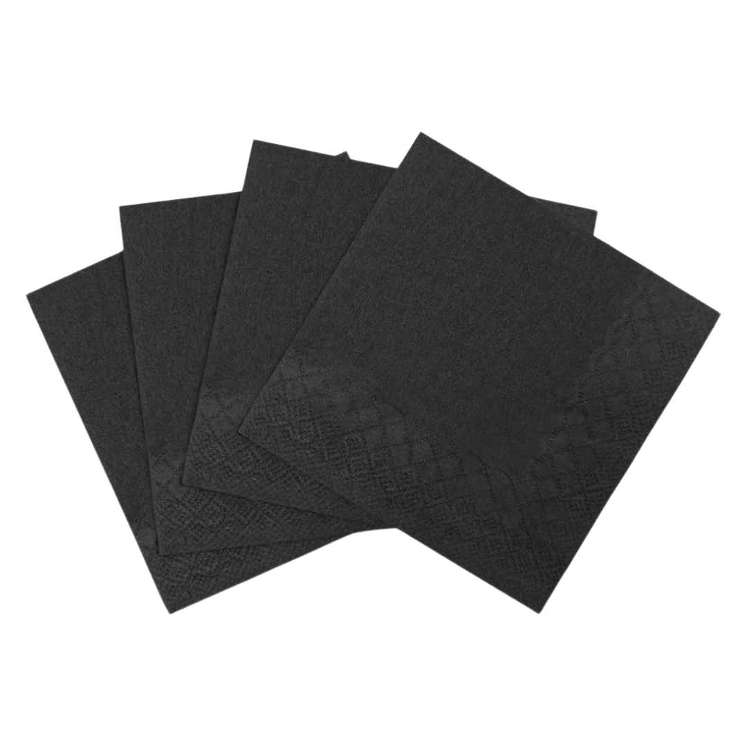 NAPKIN BEVERAGE BLACK