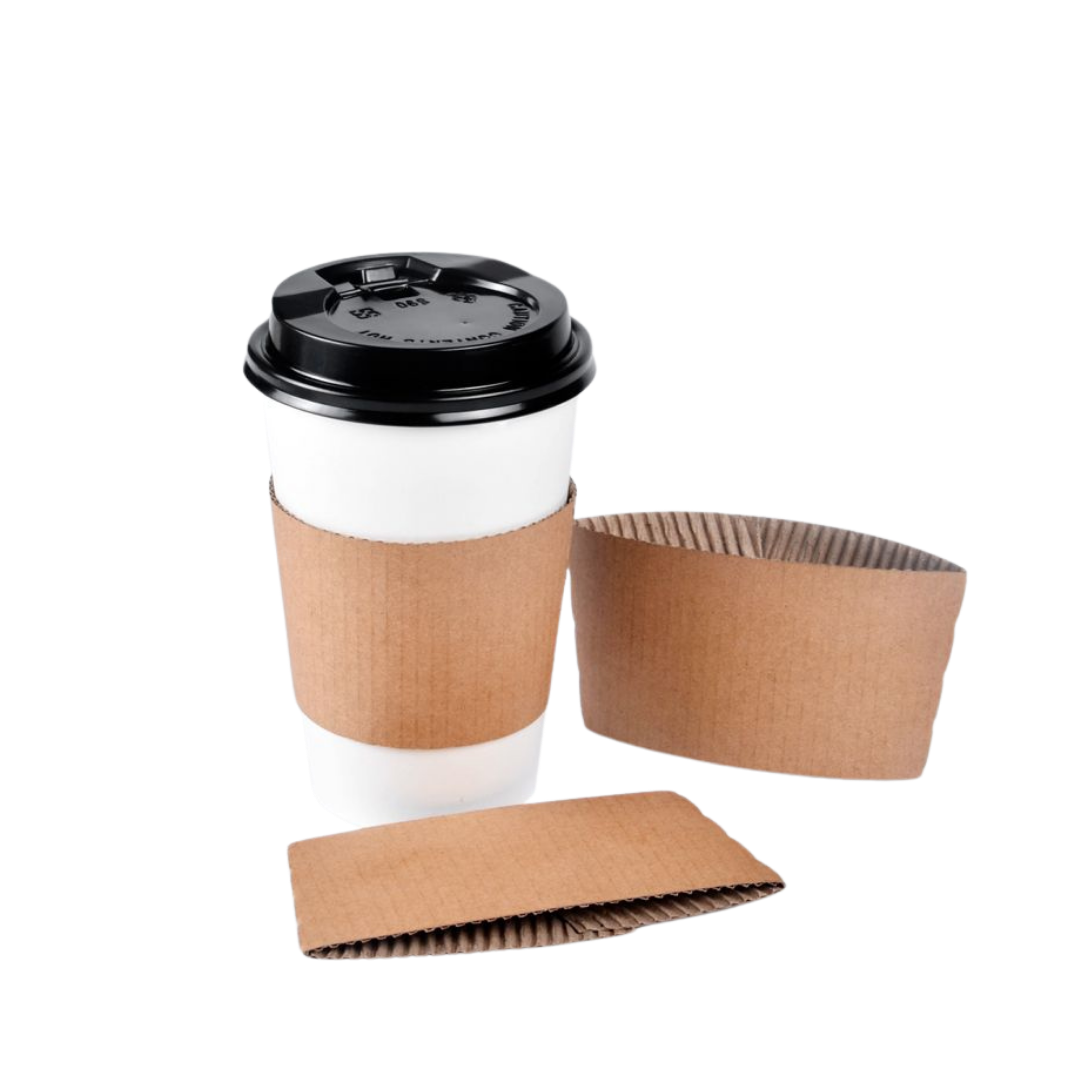 SLEEVE PAPER HOT CUPS PLAIN KRAFT