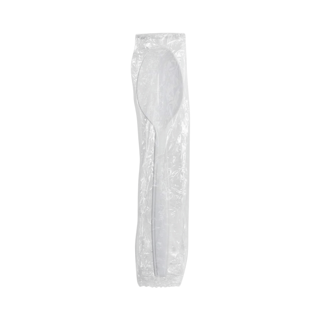 CUCHARA TÉ PP IND. BLANCO ENVUELTO