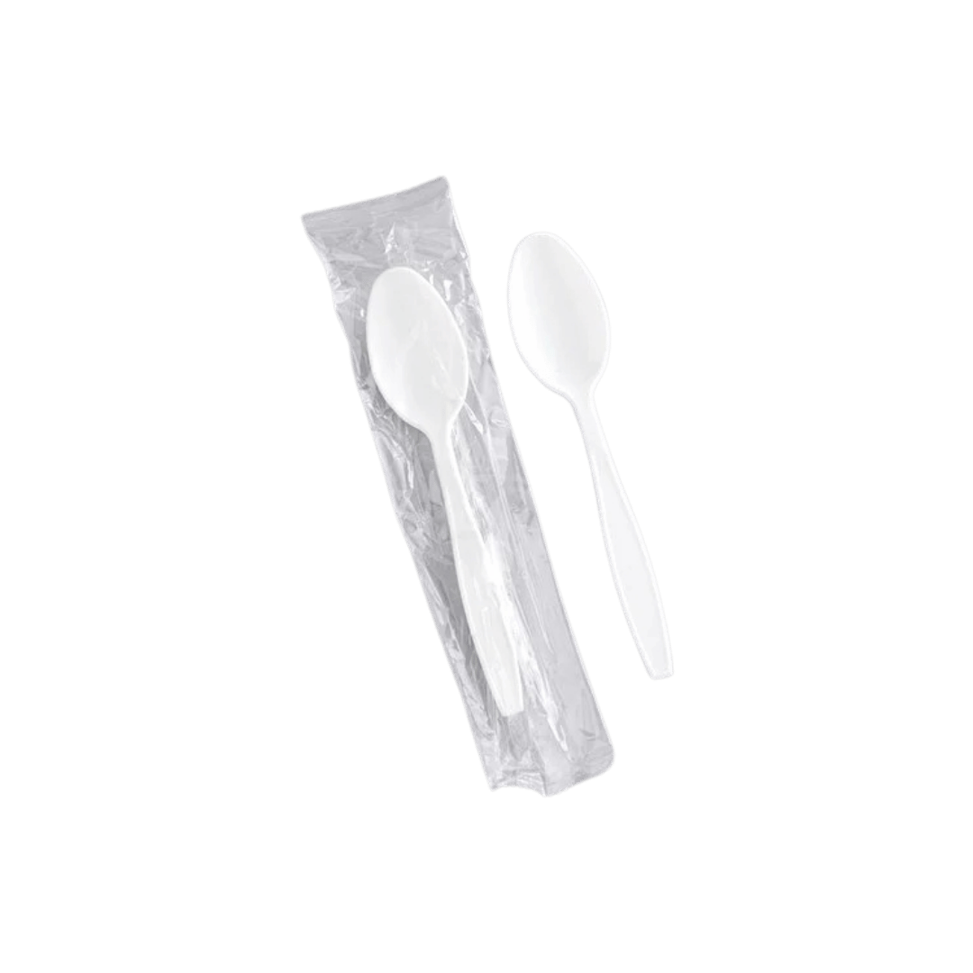 CUCHARA TÉ PP IND. BLANCO ENVUELTO